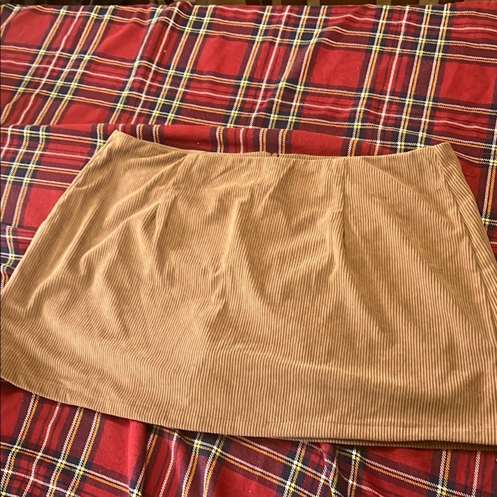 HALARA Brown A-Line Mini Skirt Casual